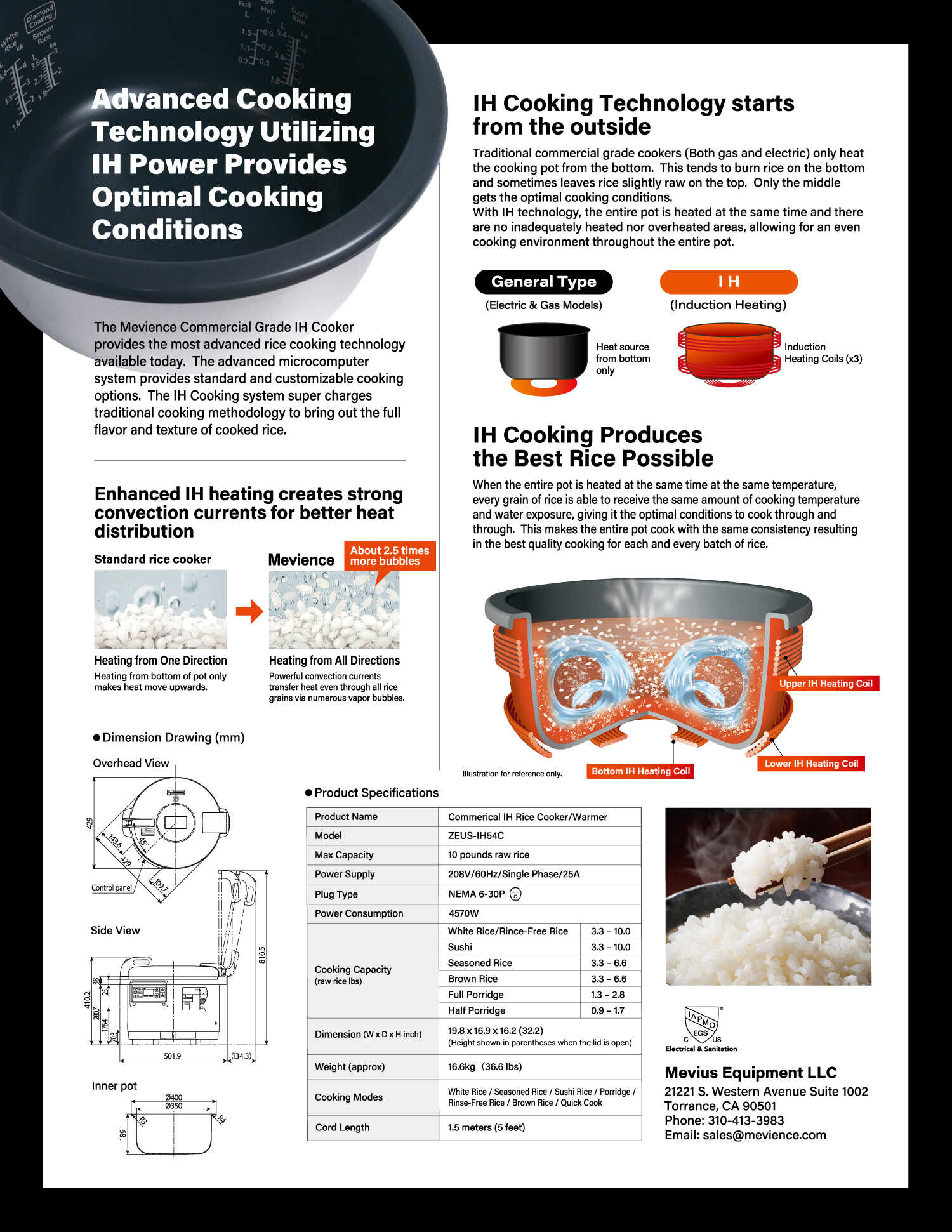 Mevience product flyer - back